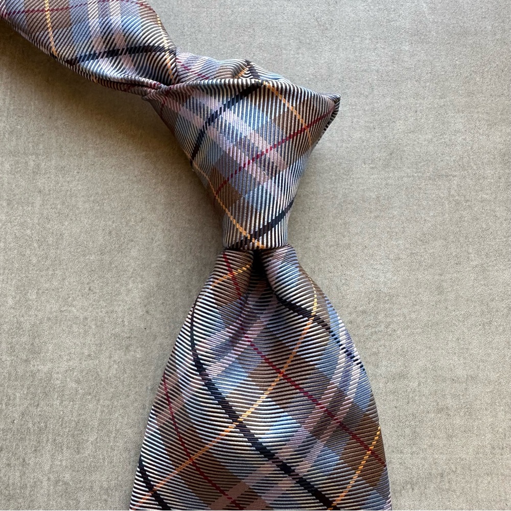 Drakes for Davide Cenci Multicolor Plaid Silk Tie